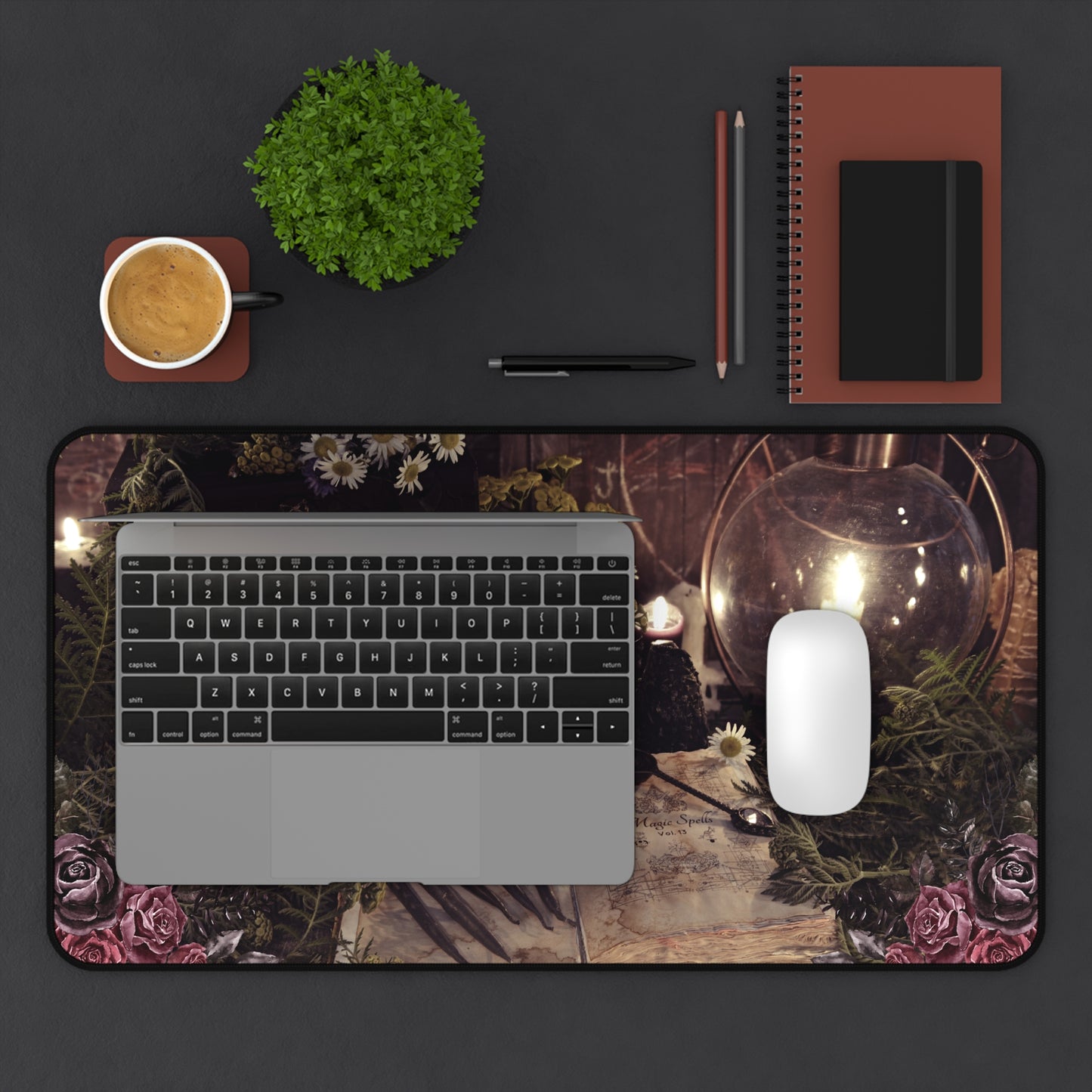 Elegant Witch Desk Mat - Enchanted Desk Mat - Spooky Desk Mat