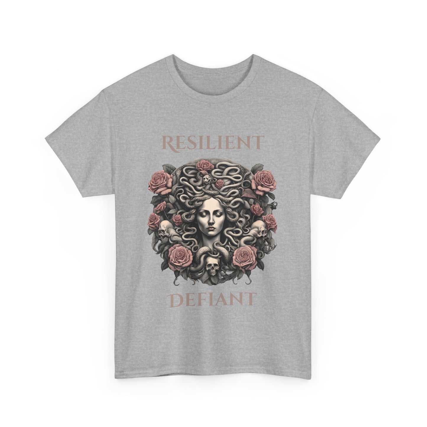 Resilient Defiant - Medusa Inspired Women's T-Shirt - Embrace Your Power with the Resilient Defiant Tee