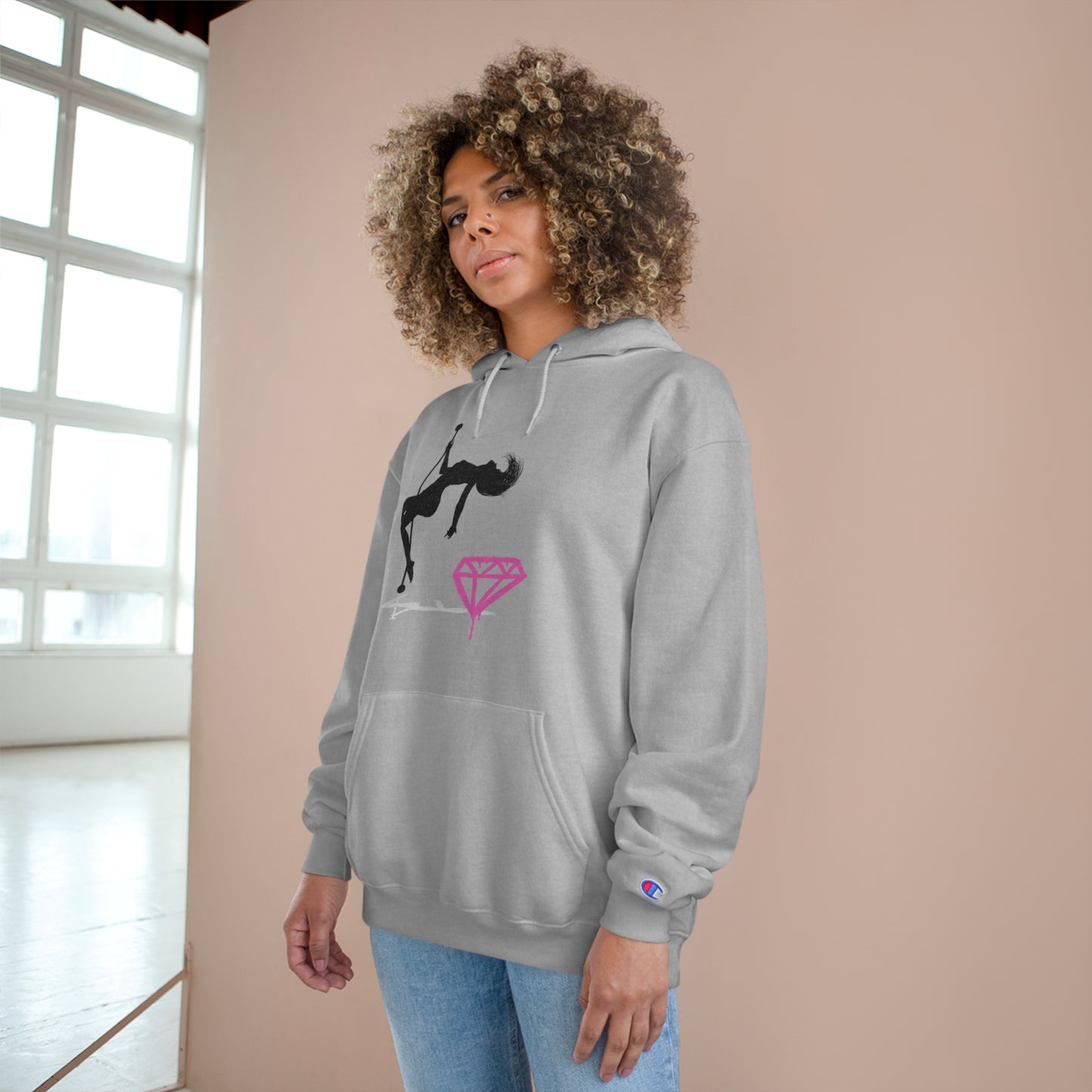 No Rules Hoodie - Silhouette Dancer and Pink Diamond - NSFW hooded sweatshirt