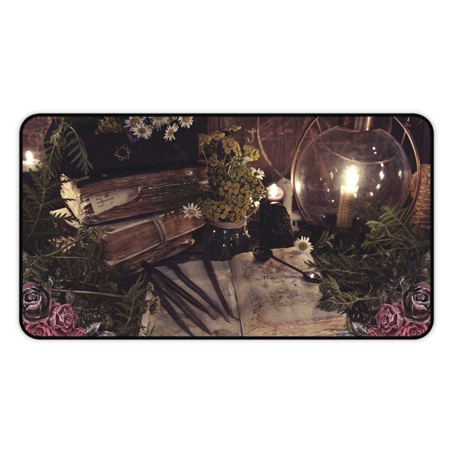 Elegant Witch Desk Mat - Enchanted Desk Mat - Spooky Desk Mat