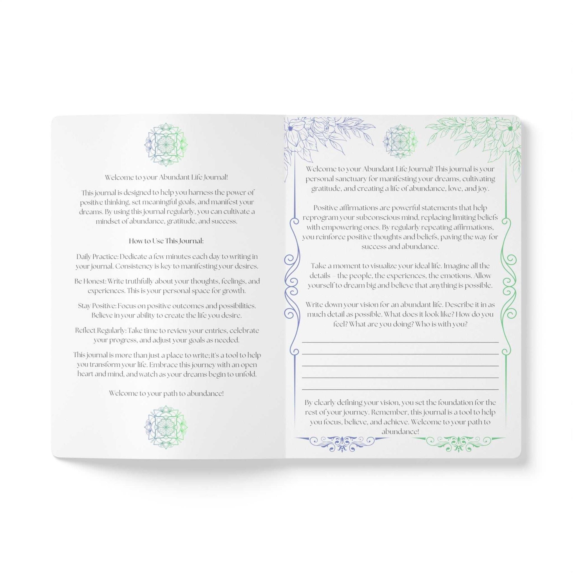 Abundance Affirmations Journal | Guide and Workbook - GV by Good Vibes