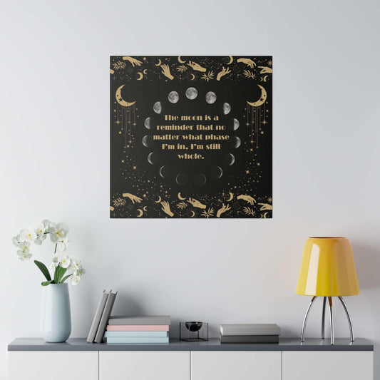 Enchanting Moon Phase Canvas – Embrace Your Celestial Wholeness - GV by Good Vibes