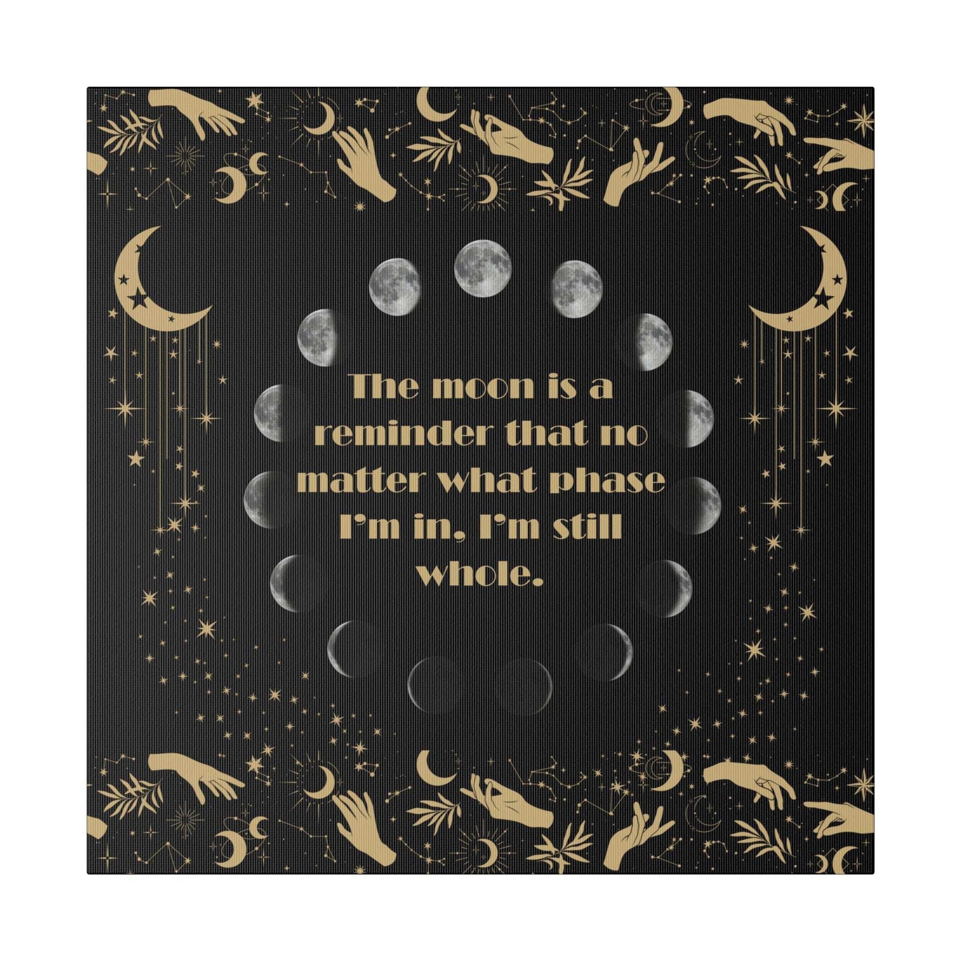 Enchanting Moon Phase Canvas – Embrace Your Celestial Wholeness - GV by Good Vibes