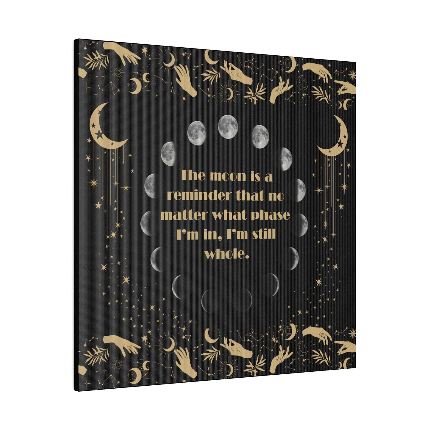 Enchanting Moon Phase Canvas – Embrace Your Celestial Wholeness - GV by Good Vibes