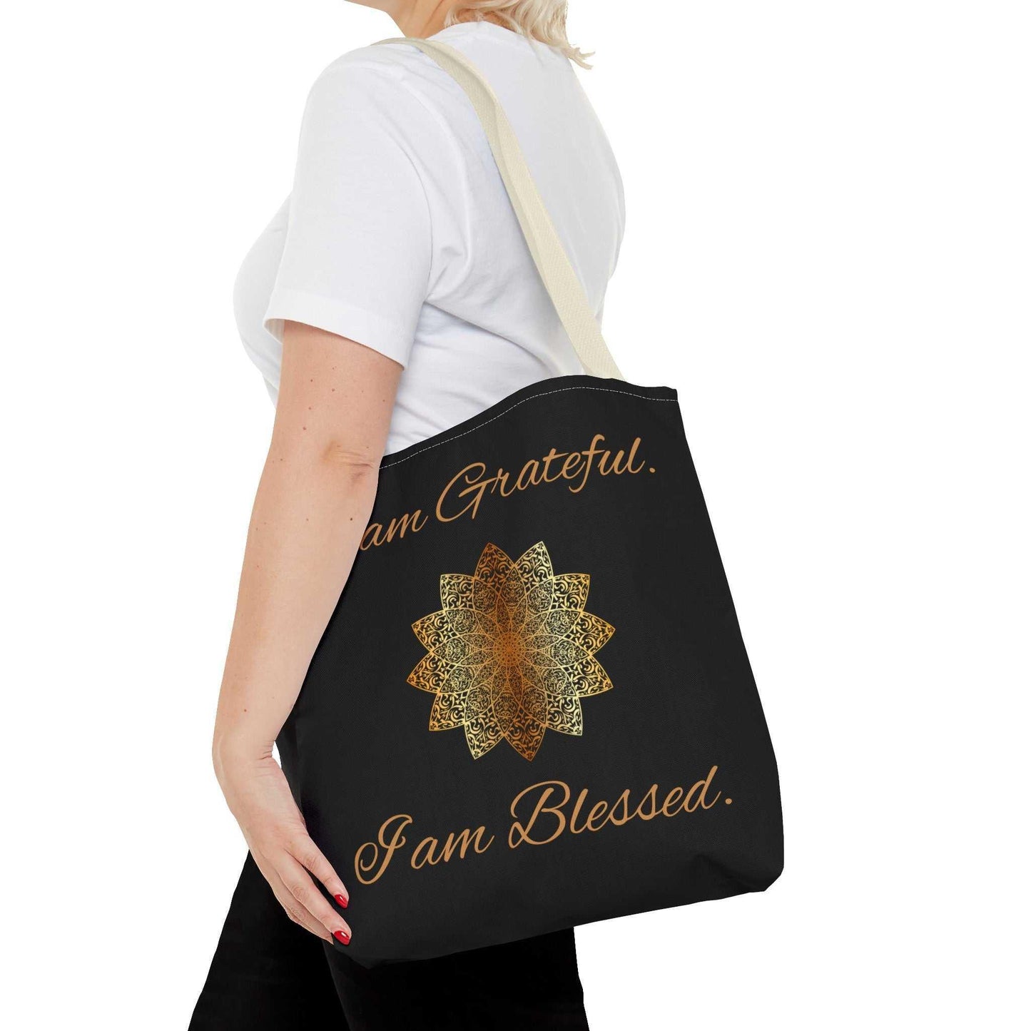 I Am Grateful, I Am Blessed Tote Bag - GV by Good Vibes