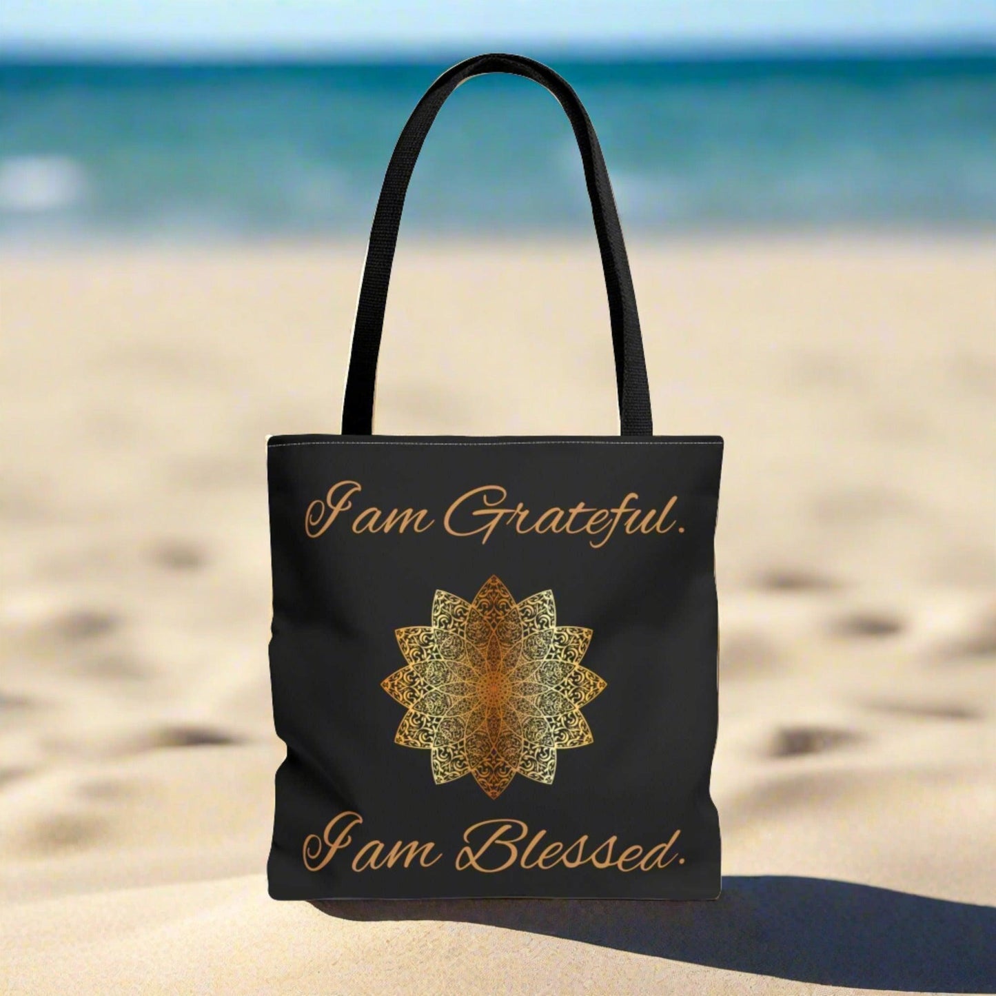 I Am Grateful, I Am Blessed Tote Bag - GV by Good Vibes