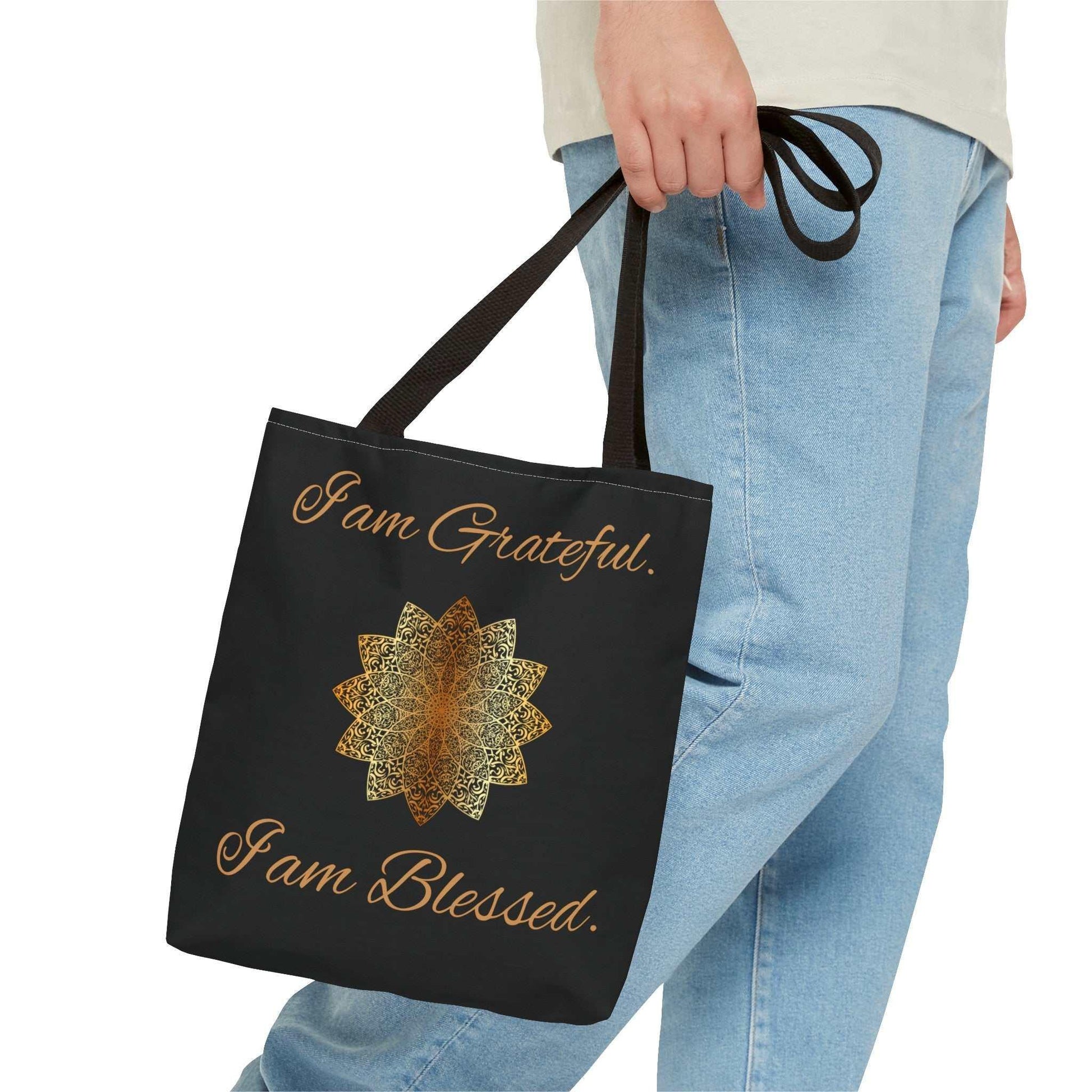 I Am Grateful, I Am Blessed Tote Bag - GV by Good Vibes