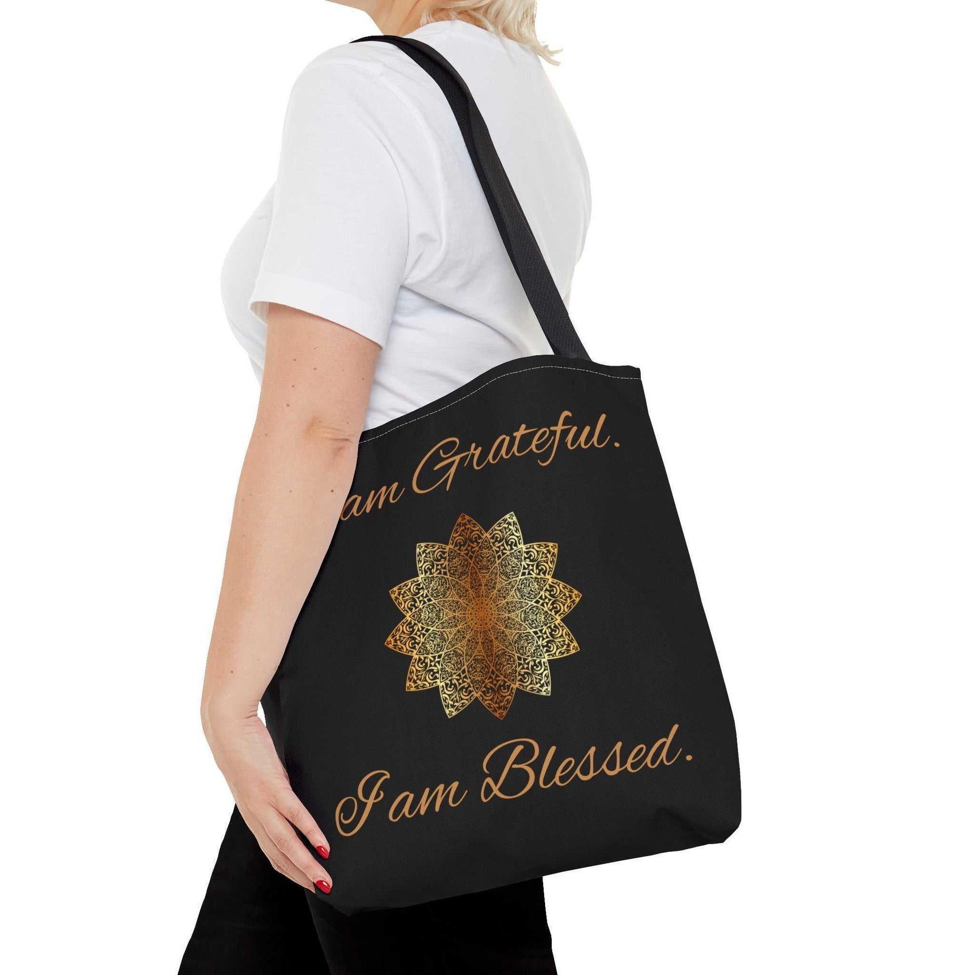 I Am Grateful, I Am Blessed Tote Bag - GV by Good Vibes