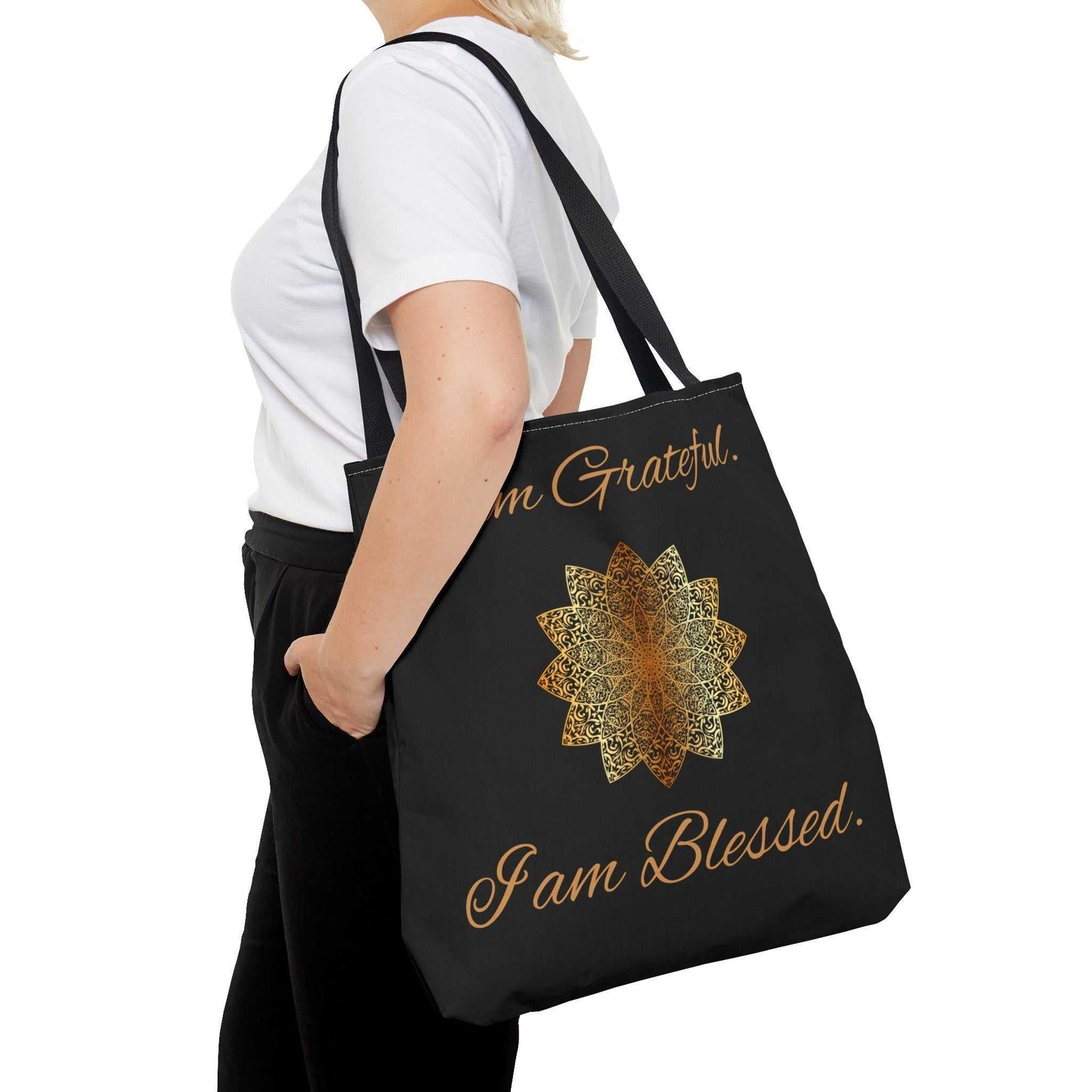 I Am Grateful, I Am Blessed Tote Bag - GV by Good Vibes