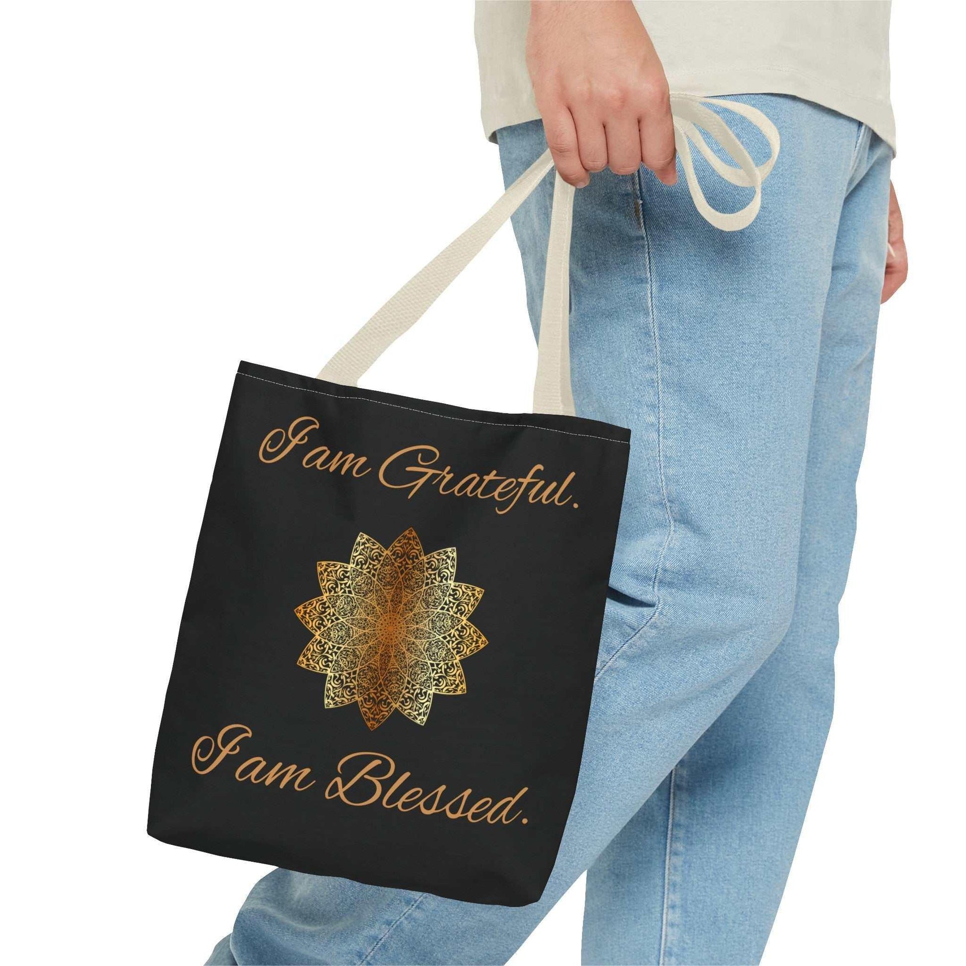 I Am Grateful, I Am Blessed Tote Bag - GV by Good Vibes