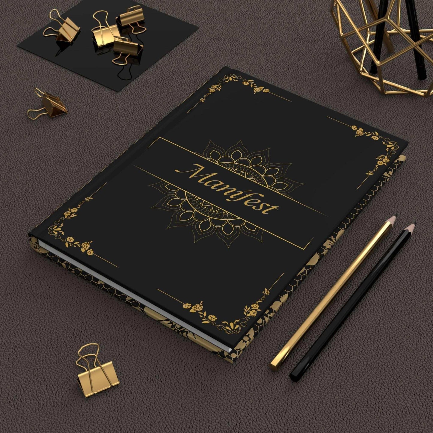 Manifest Notebook | Golden Floral Design - GV by Good Vibes