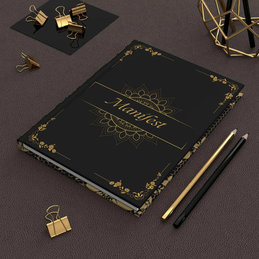 Manifest Notebook | Golden Floral Design - GV by Good Vibes