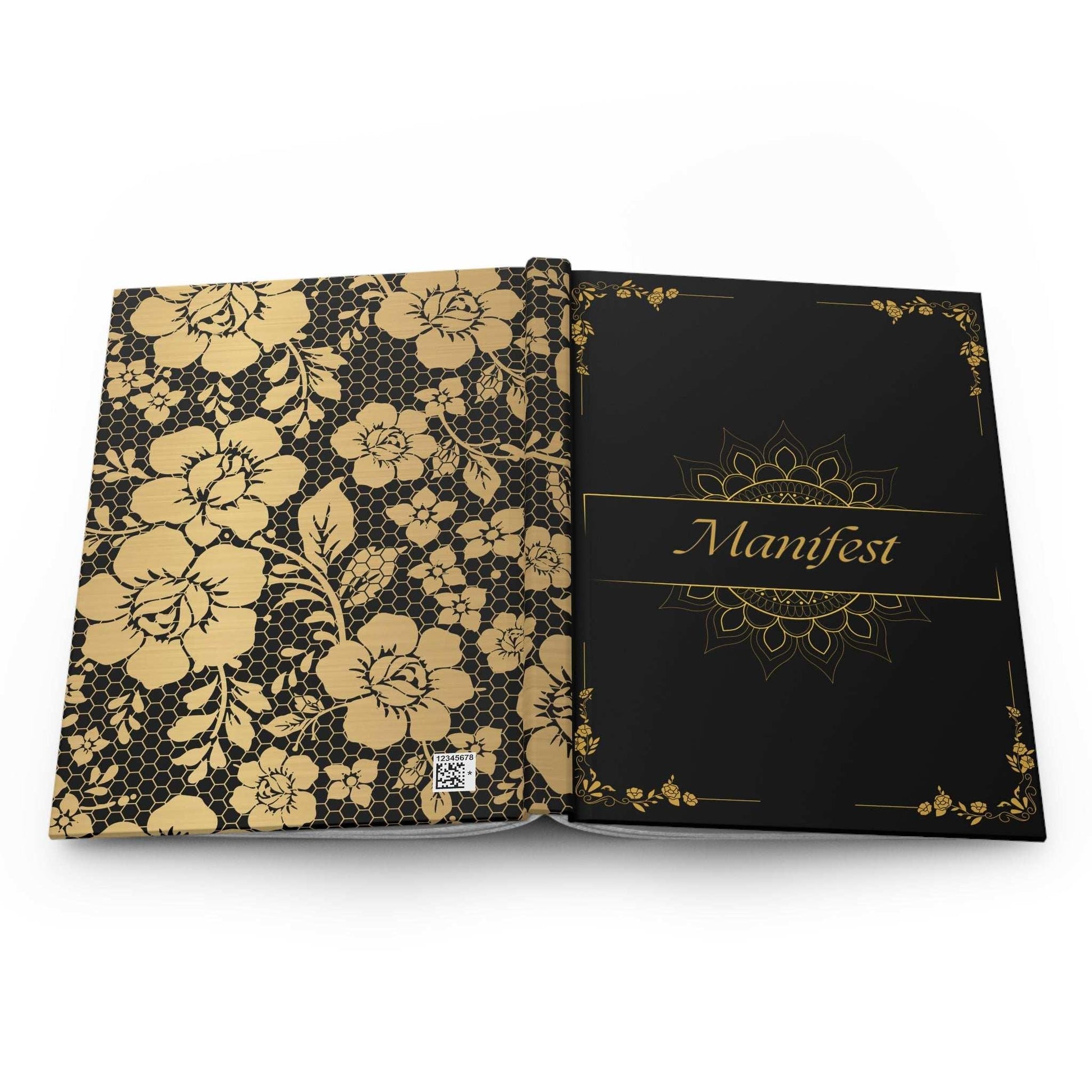 Manifest Notebook | Golden Floral Design - GV by Good Vibes